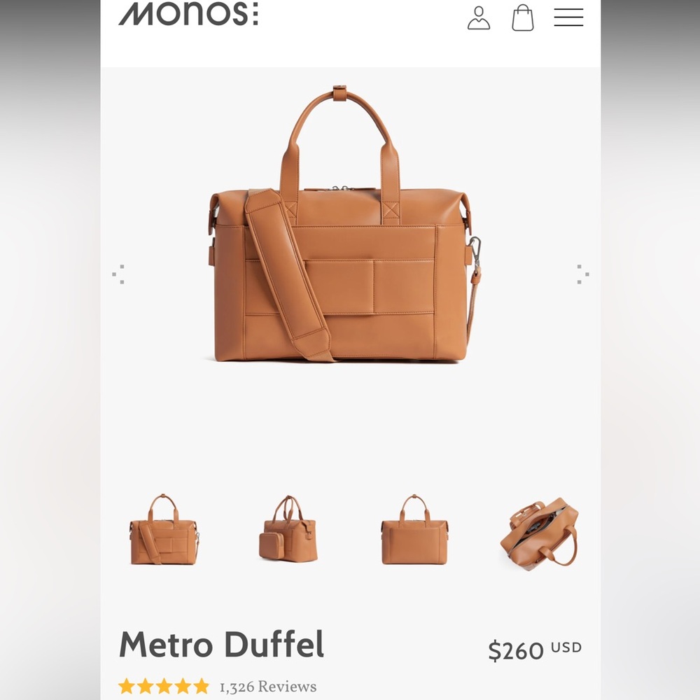 Metro Duffel Bag in Tan